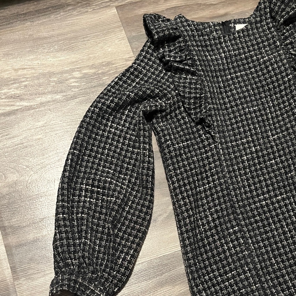 Aura Black and White Checkered Dress - Picture 4 of 4